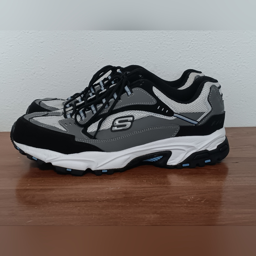 Skechers Black and Gray Chunky Athletic Shoes